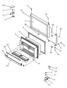 09 - Fz Door parts for Amana Refrigerator TR21S4L / P1196103W L from AppliancePartsPros.com