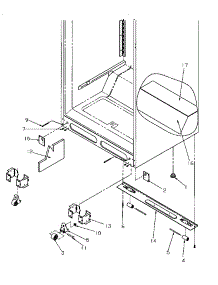 02 - Cabinet Bottom parts for Amana Refrigerator TR21S4W / P1196103W W from AppliancePartsPros.com