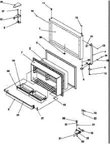 09 - Fz Door parts for Amana Refrigerator TR25S5E / P1196402W E from AppliancePartsPros.com