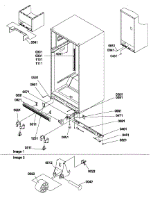 07 - Ladders, Lower Cabinet And Rollers parts for Amana Refrigerator TR25V2E / P1316101W E from AppliancePartsPros.com
