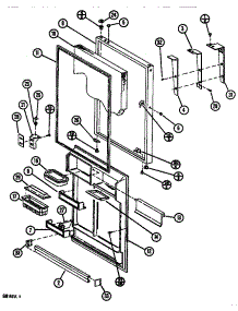 07 - Ref Door parts for Amana Refrigerator TR518I / P1117901W from AppliancePartsPros.com