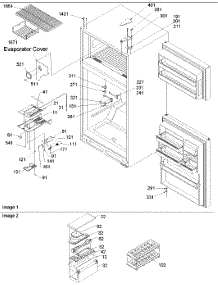 03 - Door Hinges, Freezer & Accessories parts for Amana Refrigerator TR521VW / P1322601W W from AppliancePartsPros.com