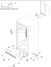 07 - Ladders, Lower Cabinet & Rollers parts for Amana Refrigerator TR521VW / P1322601W W from AppliancePartsPros.com