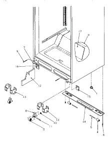 02 - Cabinet Bottom parts for Amana Refrigerator TR525SL / P1182801W L from AppliancePartsPros.com