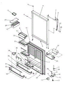 10 - Ref Door parts for Amana Refrigerator TR525SL / P1182801W L from AppliancePartsPros.com