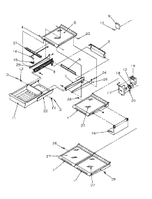 04 - Cabinet Shelving parts for Amana Refrigerator TR525SW / P1182801W W from AppliancePartsPros.com