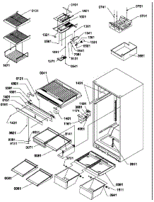 07 - Interior Cabinet And Drain Block Assy parts for Amana Refrigerator TR525SW / P1182803W W from AppliancePartsPros.com