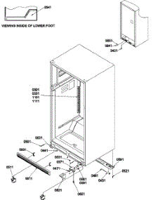 07 - Ladders, Lower Cabinet And Rollers parts for Amana Refrigerator TR525VW / P1322701W W from AppliancePartsPros.com