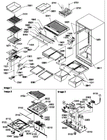 06 - Interior Cabinet And Drain Block Assy parts for Amana Refrigerator TRI21S4W / P1303301W W from AppliancePartsPros.com