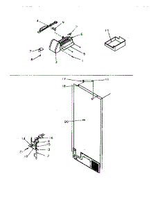 09 - Factory Installed Ice Maker parts for Amana Refrigerator TRI22S4L / P1196302W L from AppliancePartsPros.com