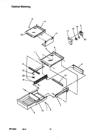 04 - Cabinet Shelving parts for Amana Refrigerator TRI22S4L / P1196303W L from AppliancePartsPros.com