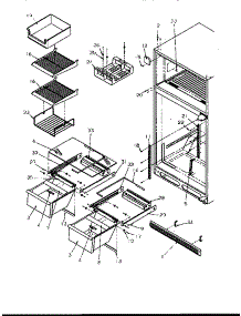 03 - Cabinet Shelving parts for Amana Refrigerator TRI22S4W / P1196304W W from AppliancePartsPros.com