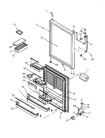 11 - Ref Door parts for Amana Refrigerator TRI22S4W / P1196304W W from AppliancePartsPros.com