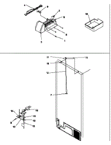 09 - Factory Installed Ice Maker parts for Amana Refrigerator TRI25S5L / P1300001W L from AppliancePartsPros.com