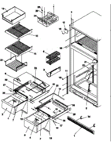 03 - Cabinet Shelving parts for Amana Refrigerator TRI25S5W / P1300001W W from AppliancePartsPros.com