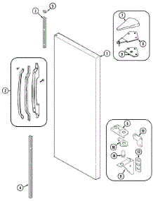 06 - Fresh Food Outer Door parts for Admiral Refrigerator TRIS225FAW from AppliancePartsPros.com