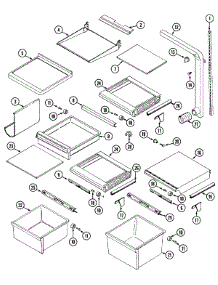 10 - Shelves & Accessories parts for Admiral Refrigerator TRIS225FAW from AppliancePartsPros.com