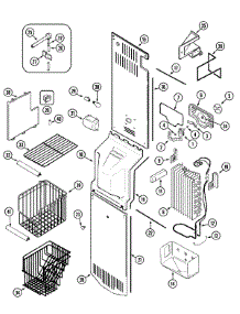 04 - Freezer Compartment parts for Admiral Refrigerator TRIS245BBW from AppliancePartsPros.com