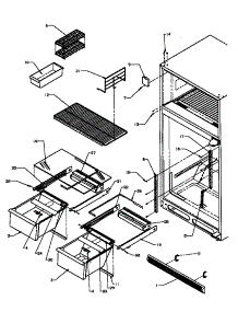 03 - Cabinet Shelving parts for Amana Refrigerator TS18A3W / P1181811W W from AppliancePartsPros.com
