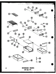 06 - Interior Parts 18 Cu. Ft. parts for Amana Refrigerator TS18B-A / P7350004W A from AppliancePartsPros.com