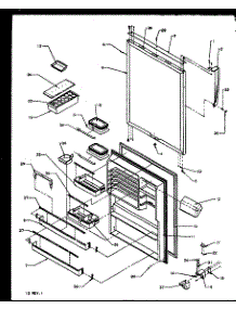 11 - Ref Door parts for Amana Refrigerator TS18R2W / P1158311W W from AppliancePartsPros.com