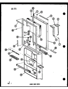 05 - Lower Door Parts parts for Amana Refrigerator TSC-18E-A / P7456802W A from AppliancePartsPros.com