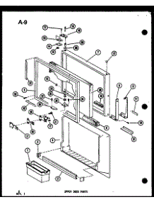 06 - Upper Door Parts parts for Amana Refrigerator TSC-18E-A / P7456802W A from AppliancePartsPros.com