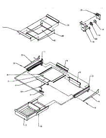 04 - Cabinet Shelving parts for Amana Refrigerator TSI18A3L / P1182107W L from AppliancePartsPros.com
