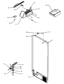 09 - Factory Installed Ice Maker parts for Amana Refrigerator TSI18A3L / P1182107W L from AppliancePartsPros.com