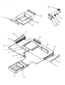 04 - Cabinet Shelving parts for Amana Refrigerator TSI18A5W / P1188201W W from AppliancePartsPros.com