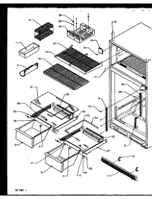03 - Cabinet Shelving parts for Amana Refrigerator TSI18R2W / P1182102W W from AppliancePartsPros.com