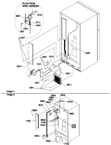 02 - Cabinet Back parts for Amana Refrigerator TSI19VE / P1306402W E from AppliancePartsPros.com