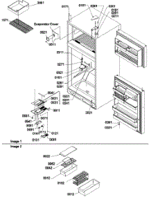 03 - Door, Hinges And Accessories parts for Amana Refrigerator TSI22VE / P1306602W E from AppliancePartsPros.com