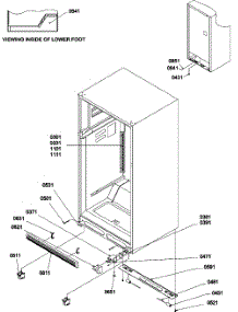 07 - Ladders, Lower Cabinet And Rollers parts for Amana Refrigerator TSI22VE / P1306602W E from AppliancePartsPros.com
