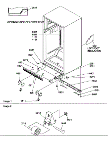 07 - Ladders, Lower Cabinet And Rollers parts for Amana Refrigerator TSI25TE / P1308101W E from AppliancePartsPros.com