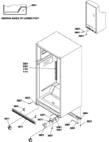 07 - Ladders, Lower Cabinet And Rollers parts for Amana Refrigerator TSI25VL / P1308102W L from AppliancePartsPros.com