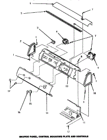 08 - Graphic Panel, Ctrl Mtg Plate & Ctrls parts for Amana Washer TW3502G / P1163209W G from AppliancePartsPros.com