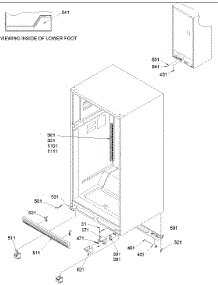 08 - Ladders, Lower Cabinet & Roller Assy parts for Amana Refrigerator TW518VW / P1322501W W from AppliancePartsPros.com