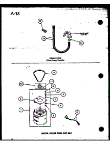 02 - Drain Hose (Non-Pump Models) / Motor parts for Amana Washer TWA-202 / P7575302W from AppliancePartsPros.com