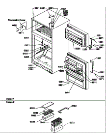 03 - Door, Hinges And Accessories parts for Amana Refrigerator TX18VE / P1301702W E from AppliancePartsPros.com
