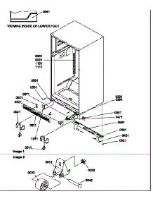 07 - Ladders, Lower Cabinet And Rollers parts for Amana Refrigerator TX18VE / P1301702W E from AppliancePartsPros.com