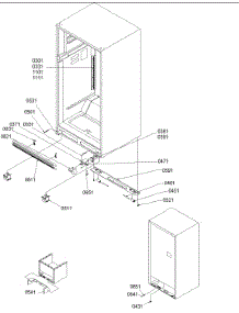 08 - Ladders & Lower Cabinet parts for Amana Refrigerator TX19V2L / P1306303W L from AppliancePartsPros.com