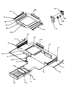 04 - Cabinet Shelving parts for Amana Refrigerator TX22R3L / P1181602W L from AppliancePartsPros.com