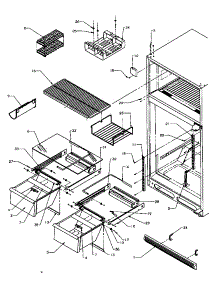 03 - Cabinet Shelving parts for Amana Refrigerator TX22S3 / P1196001W W from AppliancePartsPros.com