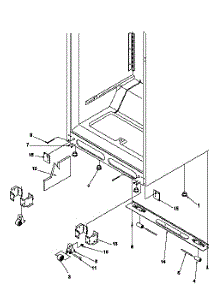 02 - Cabinet Bottom parts for Amana Refrigerator TX22S3E / P1196003W E from AppliancePartsPros.com