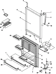 10 - Ref Door parts for Amana Refrigerator TX22S3L / P1196004W L from AppliancePartsPros.com