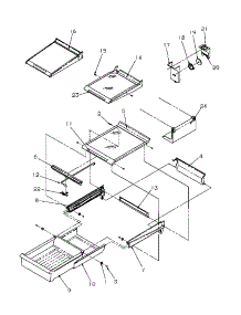04 - Cabinet Shelving parts for Amana Refrigerator TX22S3W / P1196002W W from AppliancePartsPros.com
