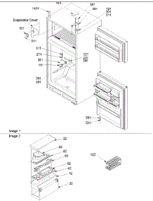 04 - Door, Hinges & Accessories parts for Amana Refrigerator TXI18VE / P1319004W E from AppliancePartsPros.com
