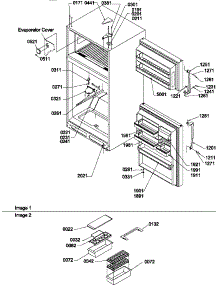 03 - Door, Hinges And Accessories parts for Amana Refrigerator TXI18VW / P1302402W W from AppliancePartsPros.com