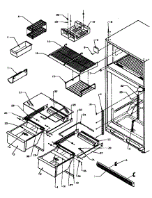 03 - Cabinet Shelving parts for Amana Refrigerator TXI21A3L / P1182006W L from AppliancePartsPros.com